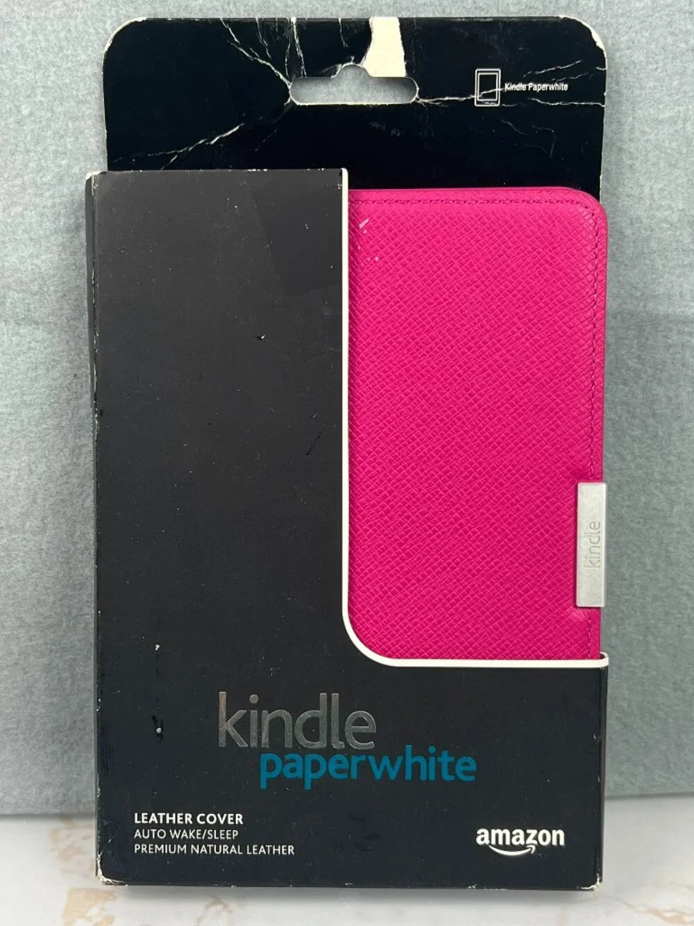Amazon Kindle Paperwhite Hot Pink Leather Tablet Protective Case Like New